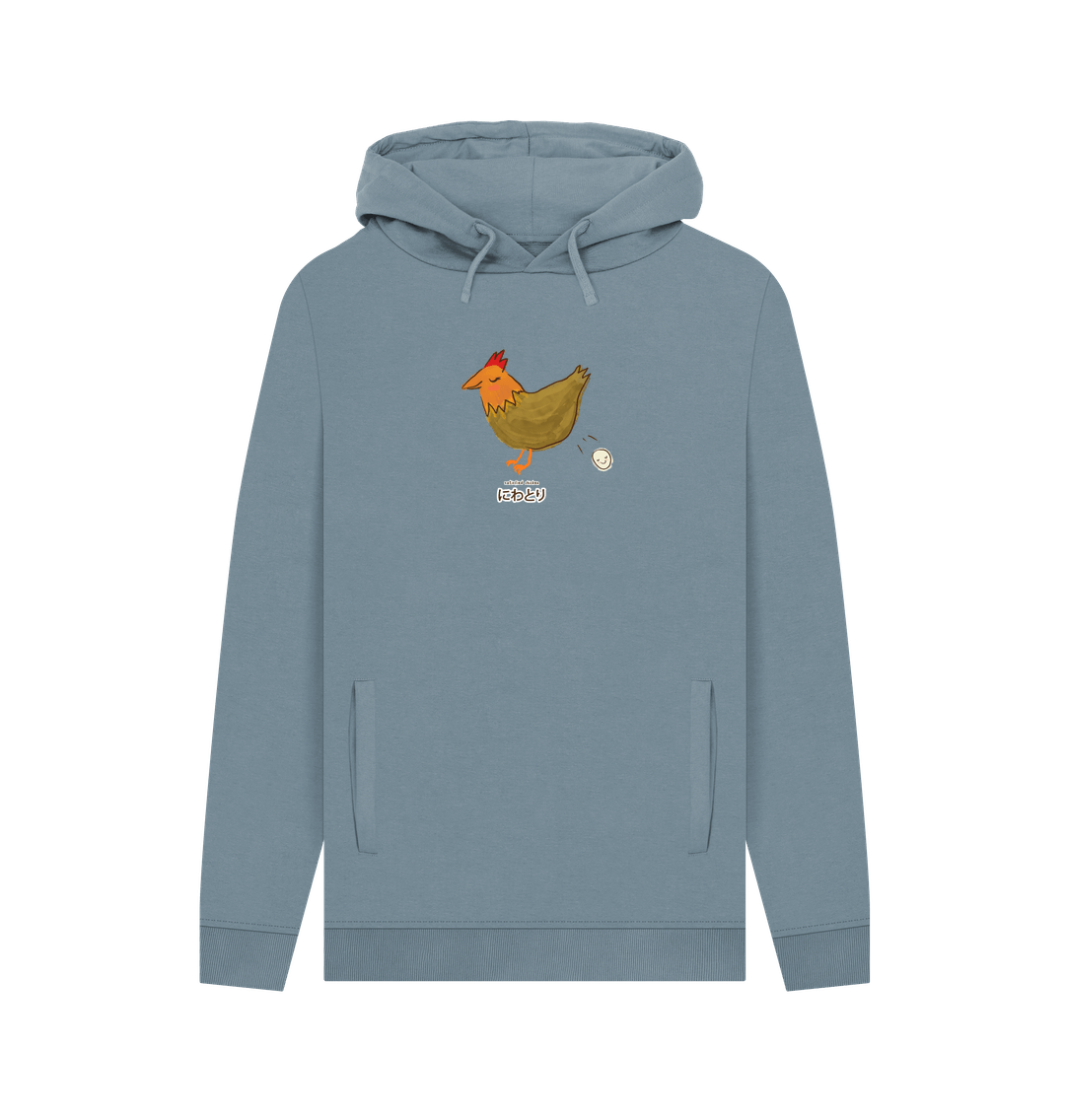 Stone Blue Satisfied Chicken \u306b\u308f\u3068\u308a - Men's Pullover Hoodie