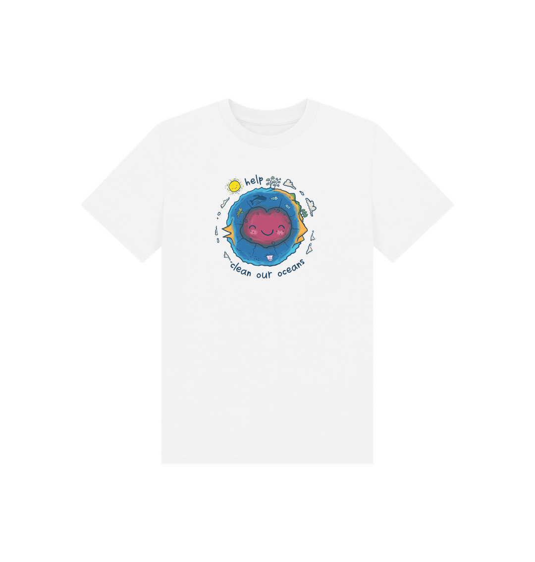 White Printed Kids T-Shirt