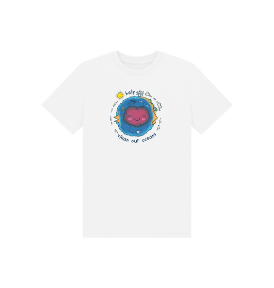 White Printed Kids T-Shirt