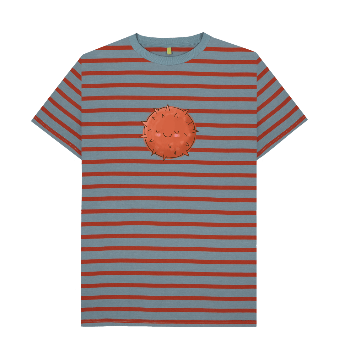 Stone Blue & Rust Stripe Big Lychee - Men's T-Shirt