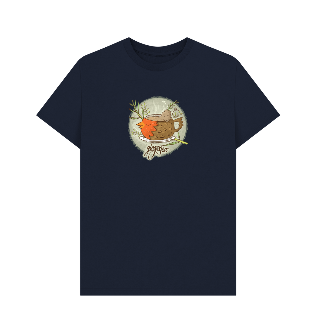 Navy Blue Ginger Tea - Men's Basic T-shirt