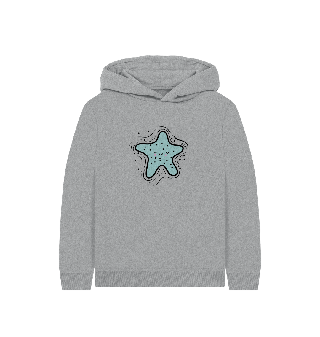 Athletic Grey Printed Kids Hoodie