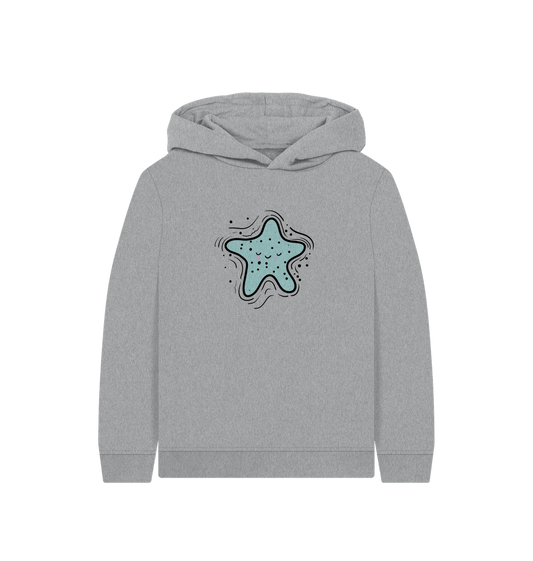 Athletic Grey Printed Kids Hoodie