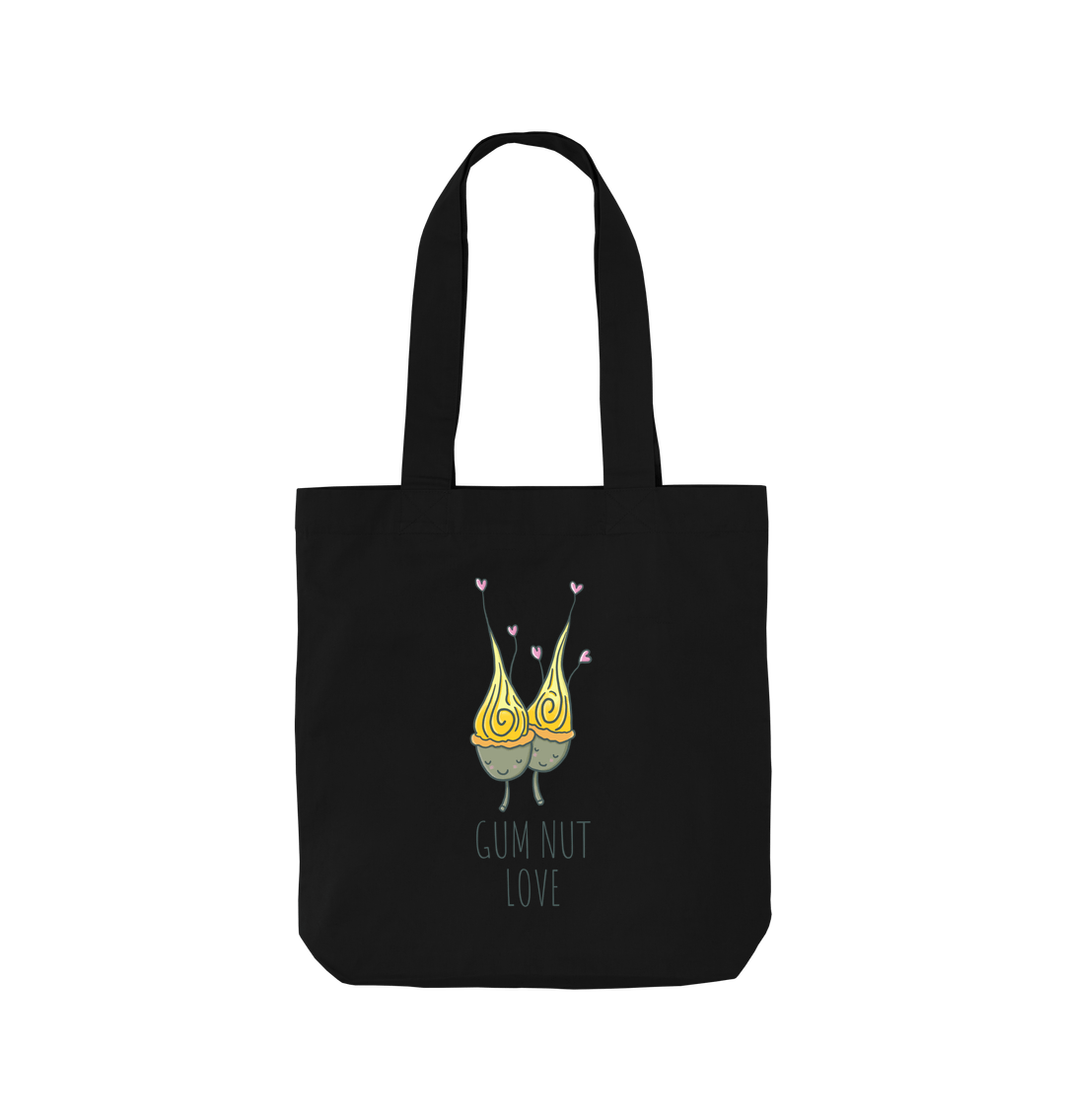 Black Gum nut love  - Cotton Tote Bag