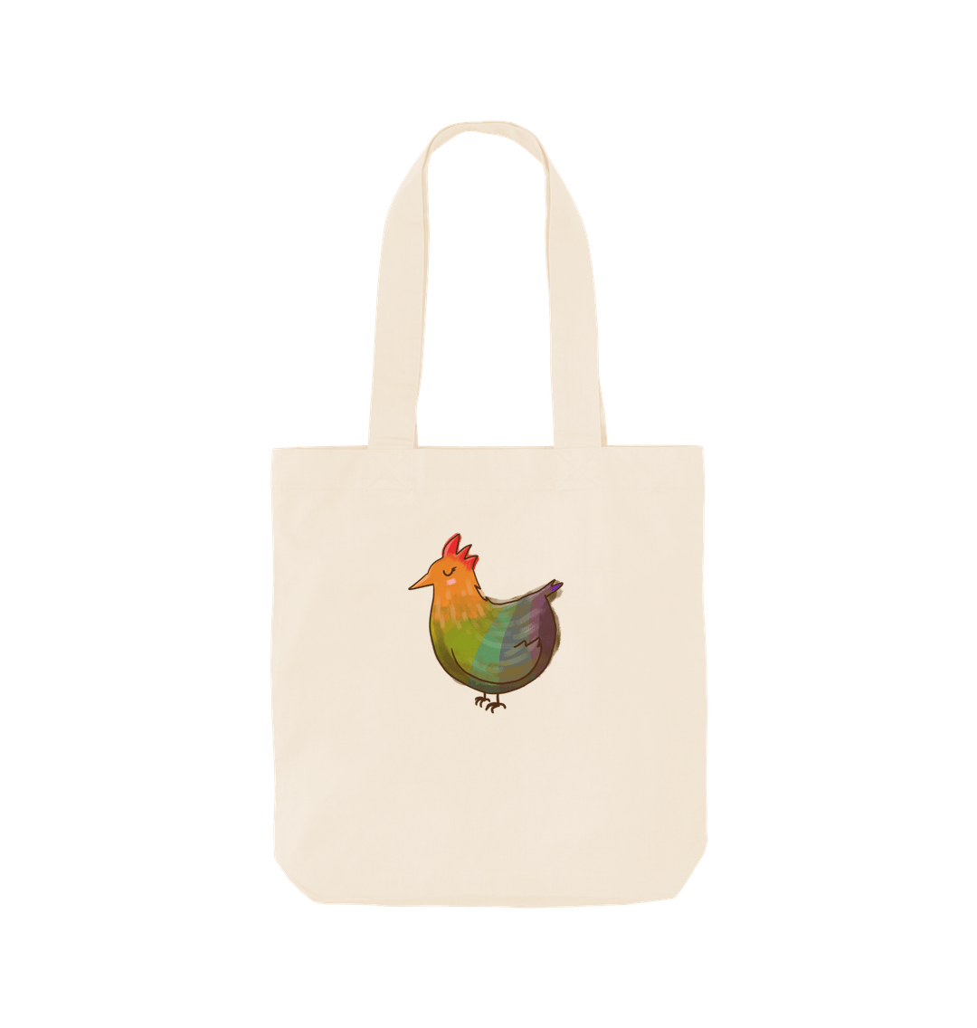 Natural Rainbow Chicken \u306b\u308f\u3068\u308a - Organic Cotton Tote Bag