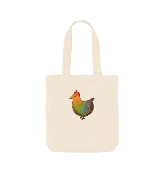 Natural Rainbow Chicken \u306b\u308f\u3068\u308a - Organic Cotton Tote Bag