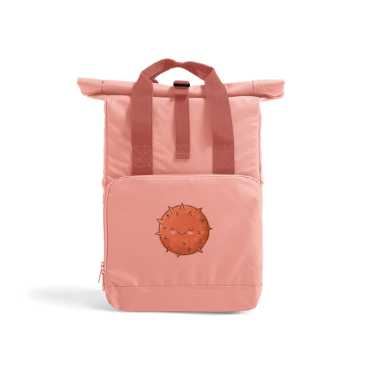 Blush Pink Big Lychee - Recycled Twin handle Roll-Top Backpack