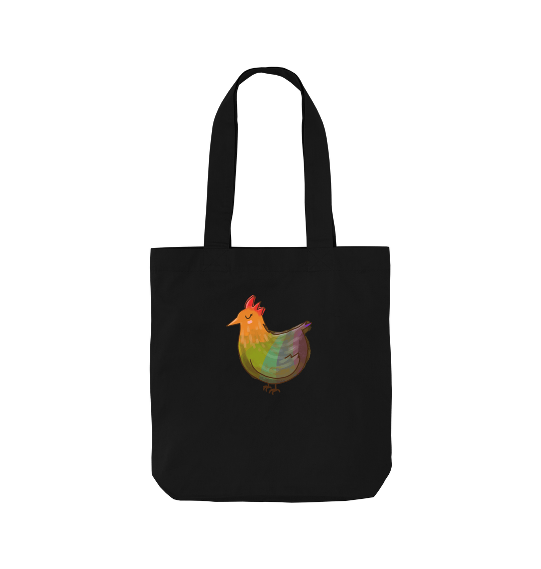 Black Rainbow Chicken \u306b\u308f\u3068\u308a - Organic Cotton Tote Bag