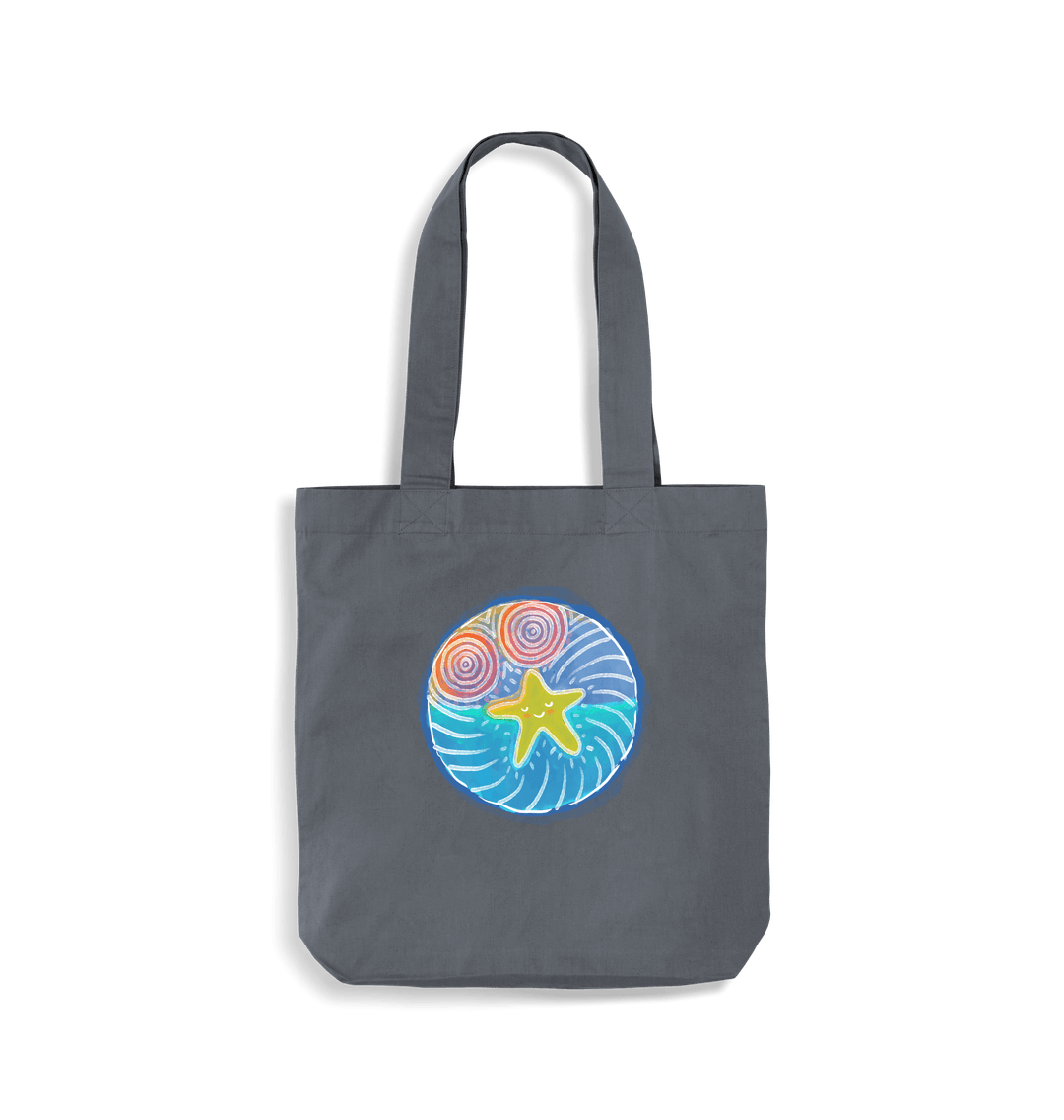 Graphite Grey Beach Star - EarthAware\u00ae Organic Bag for Life