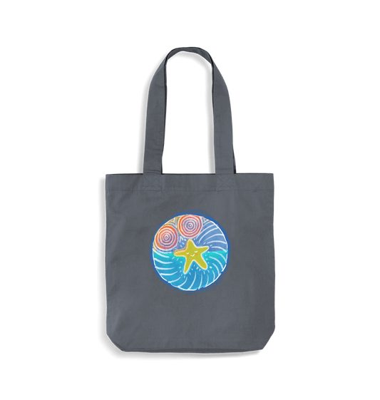 Graphite Grey Beach Star - EarthAware\u00ae Organic Bag for Life