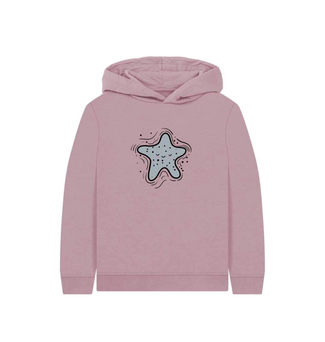 Mauve Printed Kids Hoodie