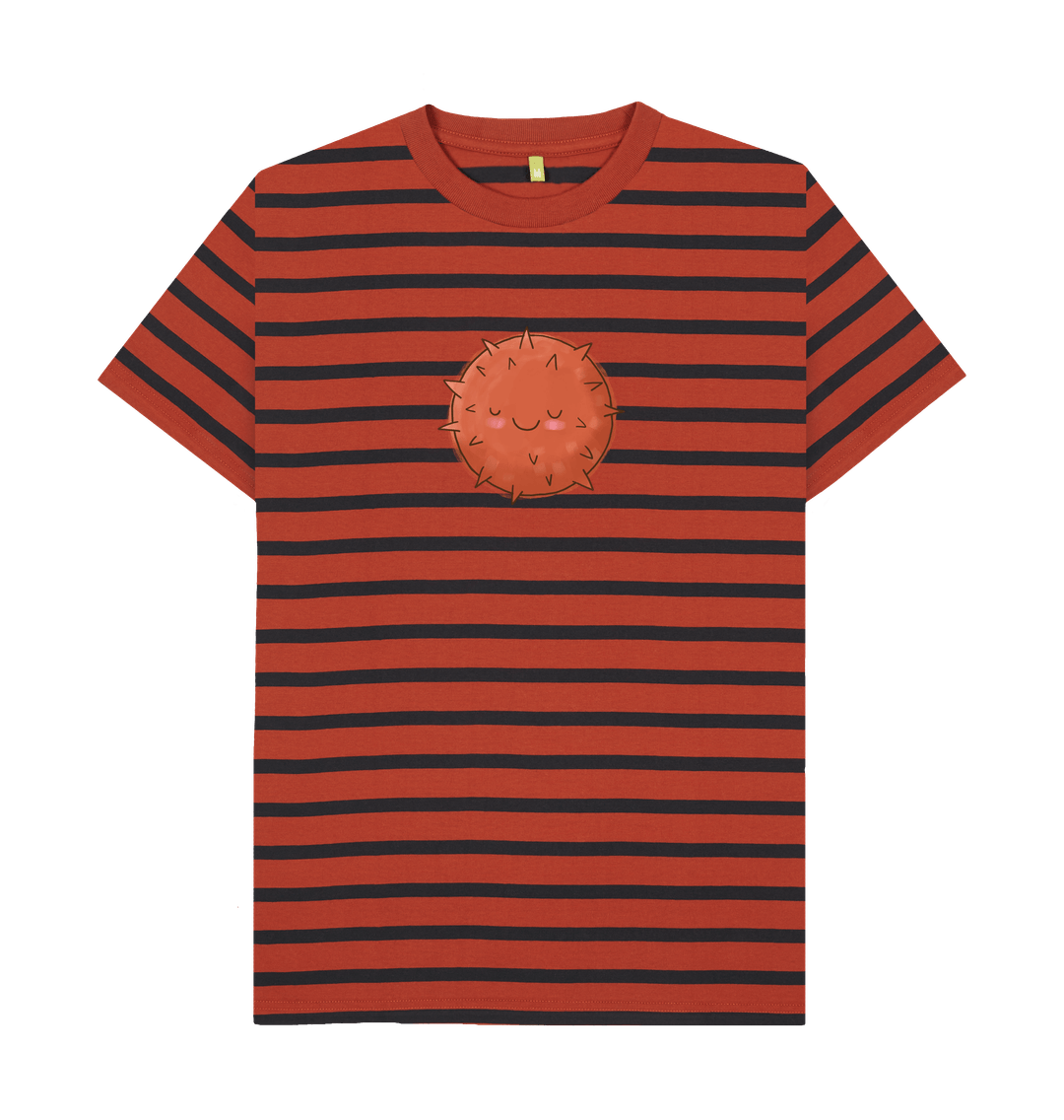 Rust & Navy Stripe Big Lychee - Men's T-Shirt