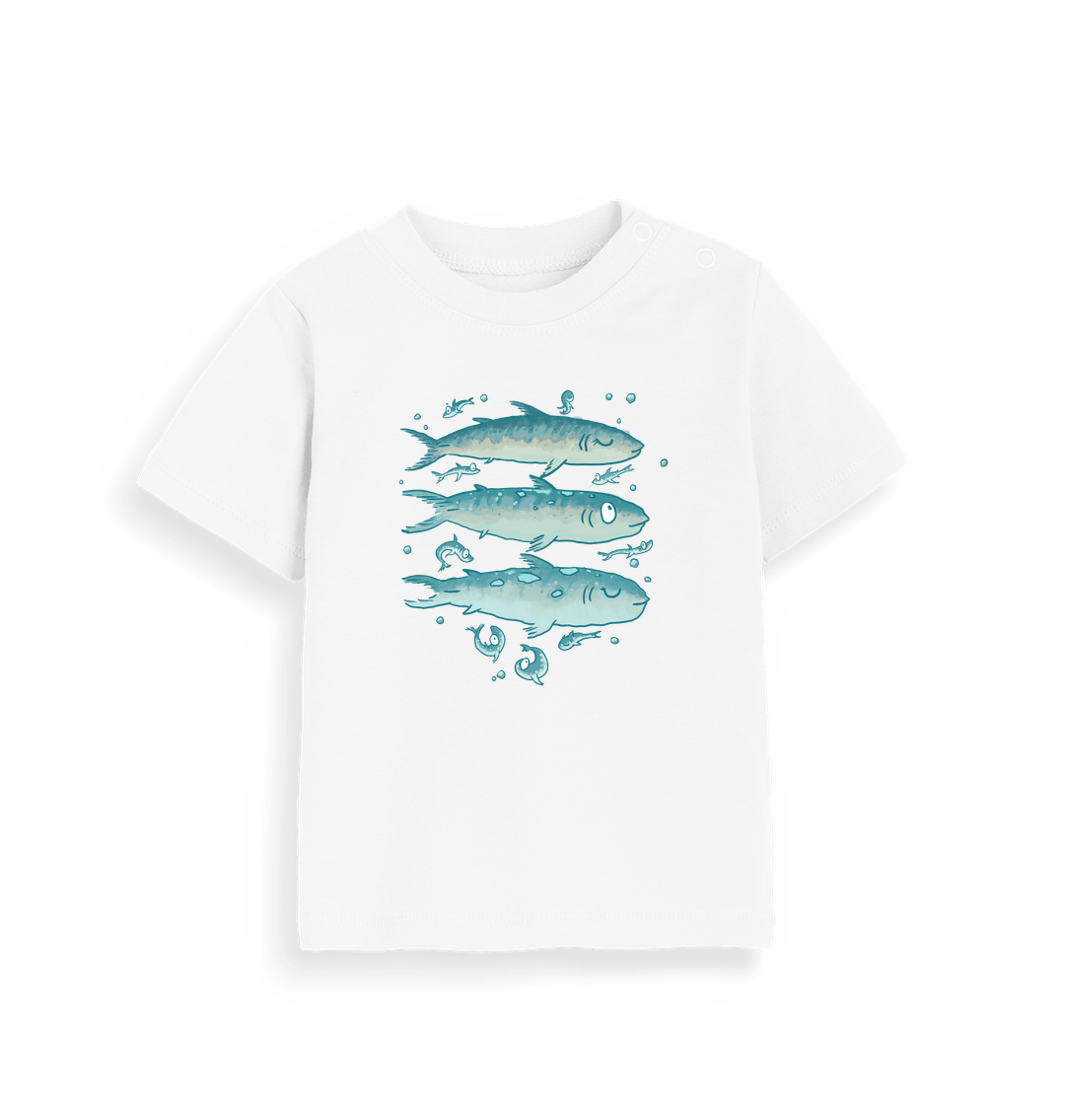 Organic White Mackerel - Kid's T-Shirt