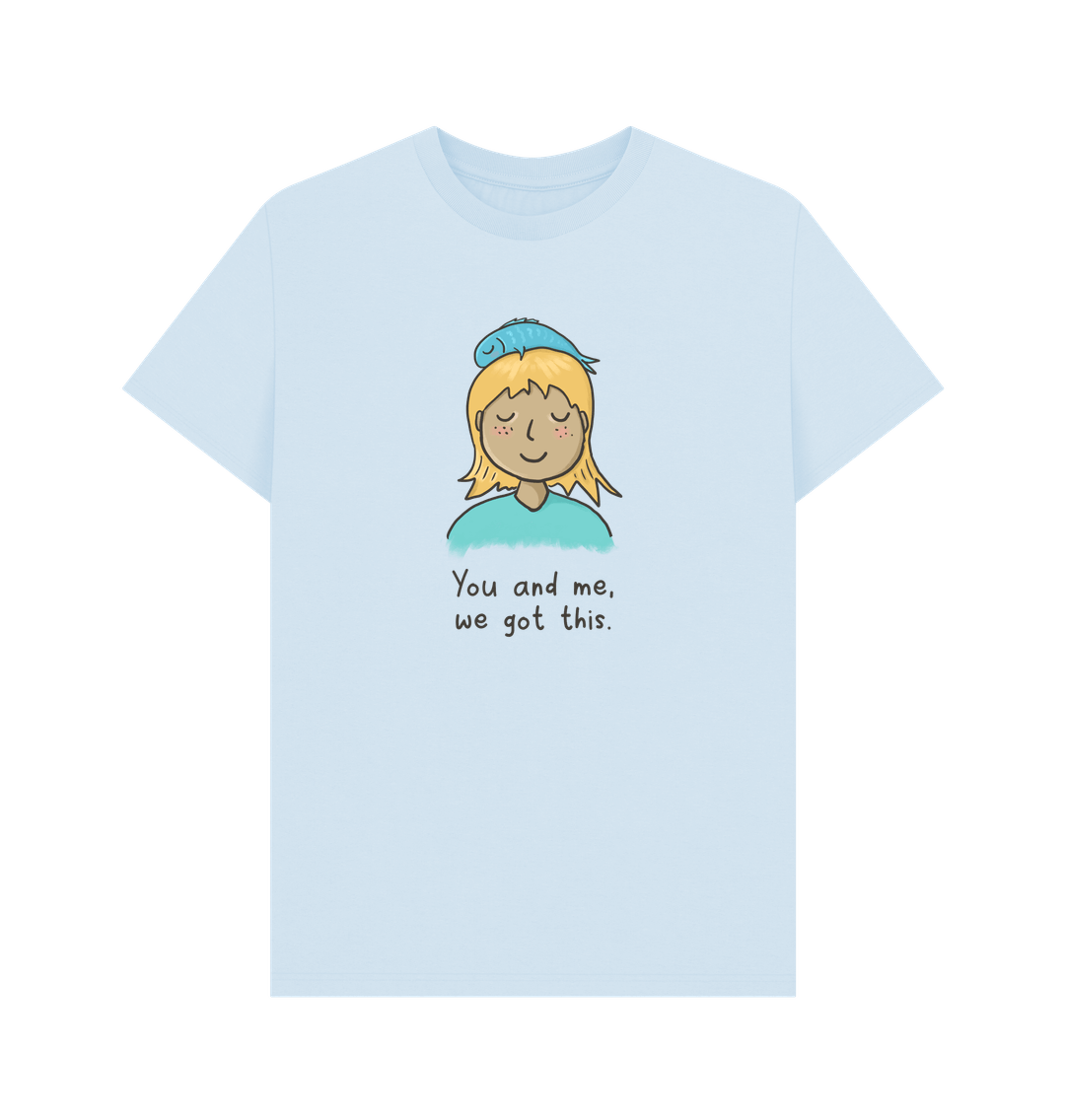 Sky Blue Printed T-shirt