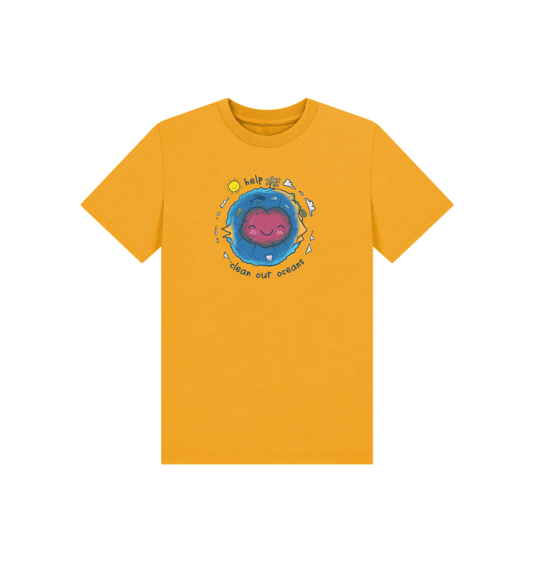 Mustard Printed Kids T-Shirt