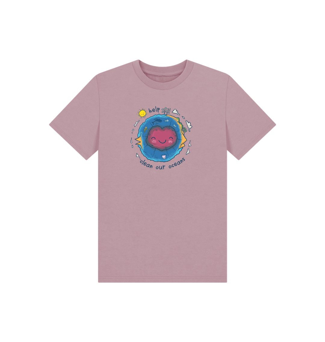 Mauve Printed Kids T-Shirt