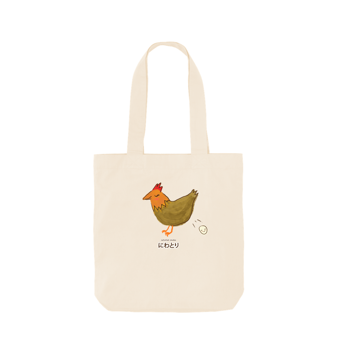 Natural Satisfied Chicken \u306b\u308f\u3068\u308a - Cotton Tote Bag