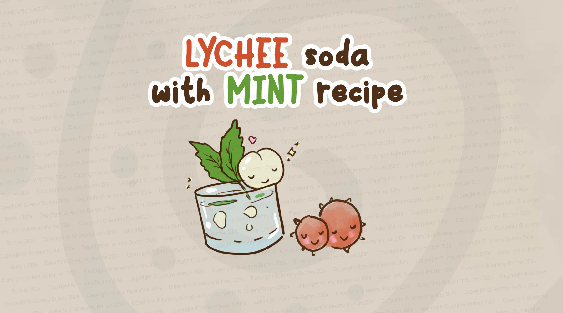 Lychee soda and mint recipe