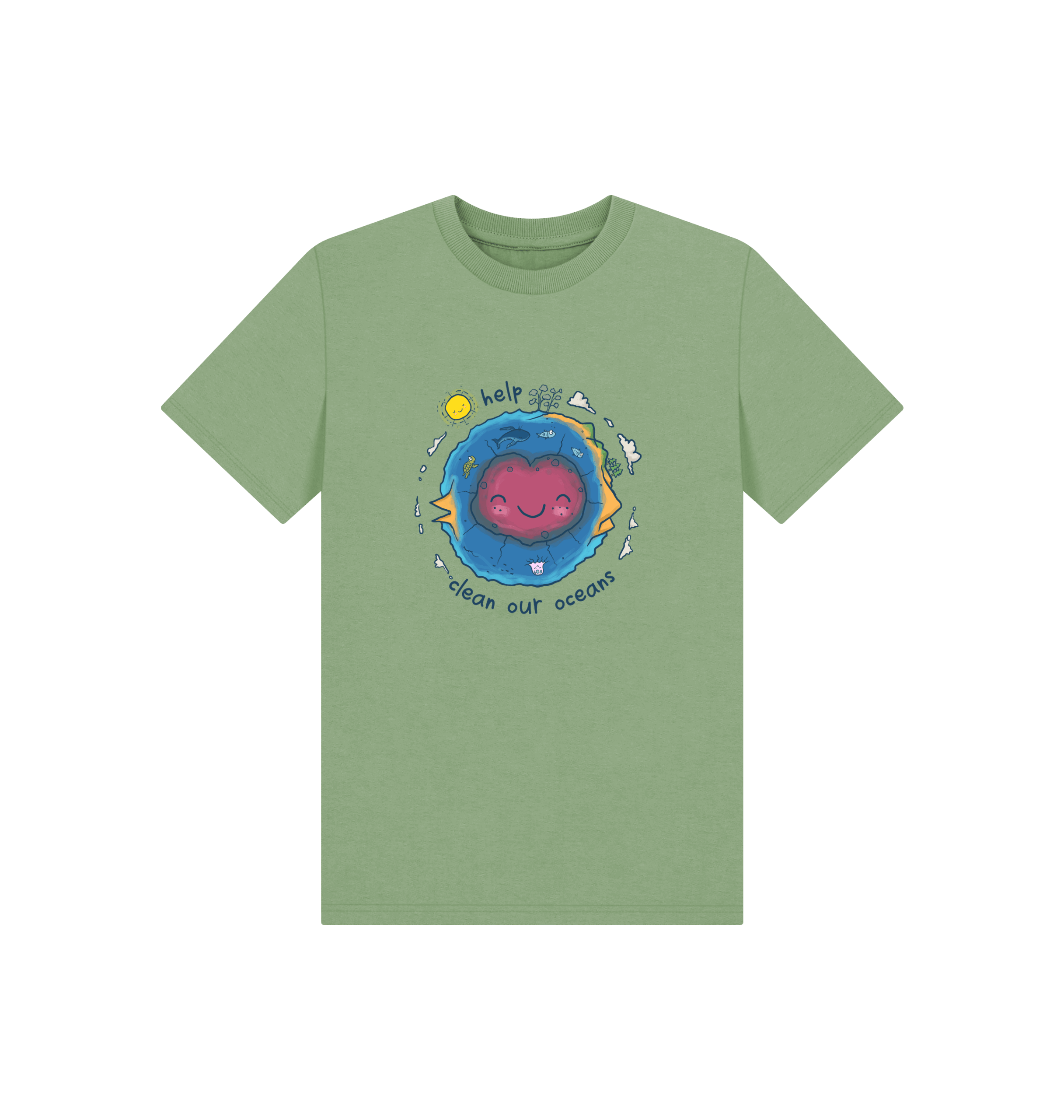 Help Clean Our Oceans, Kids Organic Cotton T-shirt